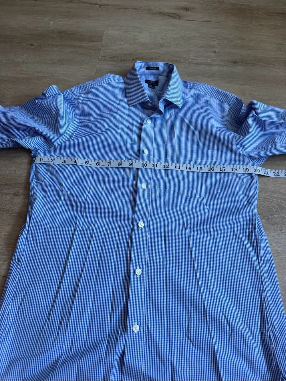 J.Crew Thompson Premium Shirting Button Down Shirt size M Gingham Blue White